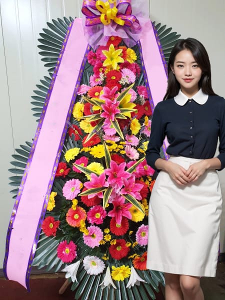 상암 월드컵컨벤션 웨딩홀 3단화환 기본형